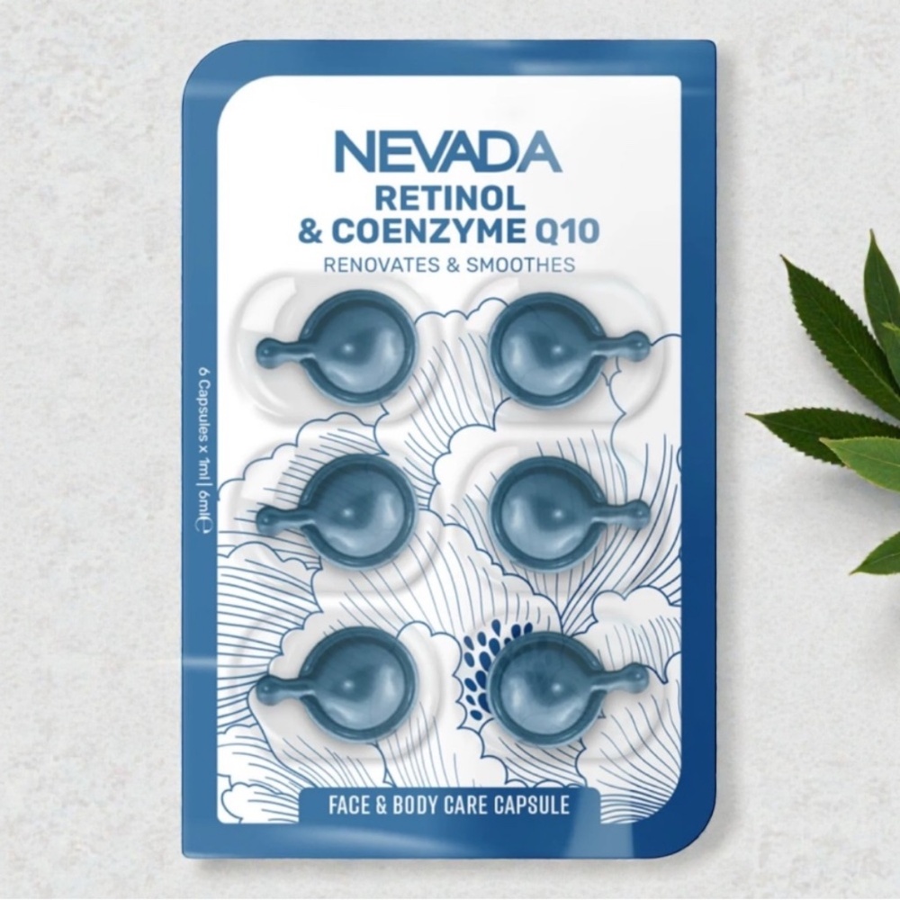 Nevada Retinol & Coenzyme Q10 Face  Capsules Anti-aging Anti-wrinkle NEW PC